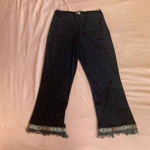 vintage le chateau velvet cropped pants